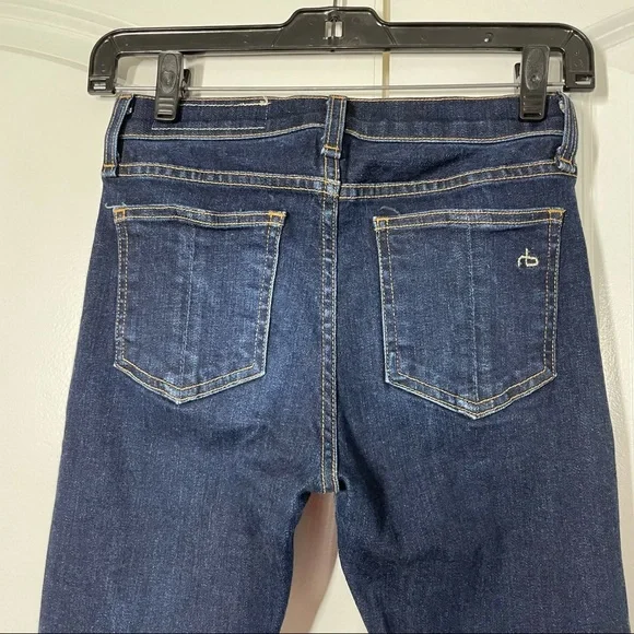 Rag&Bone Mid Rise Skinny Dark Wash Heritage Jeans Size 25 - Picture 13 of 14